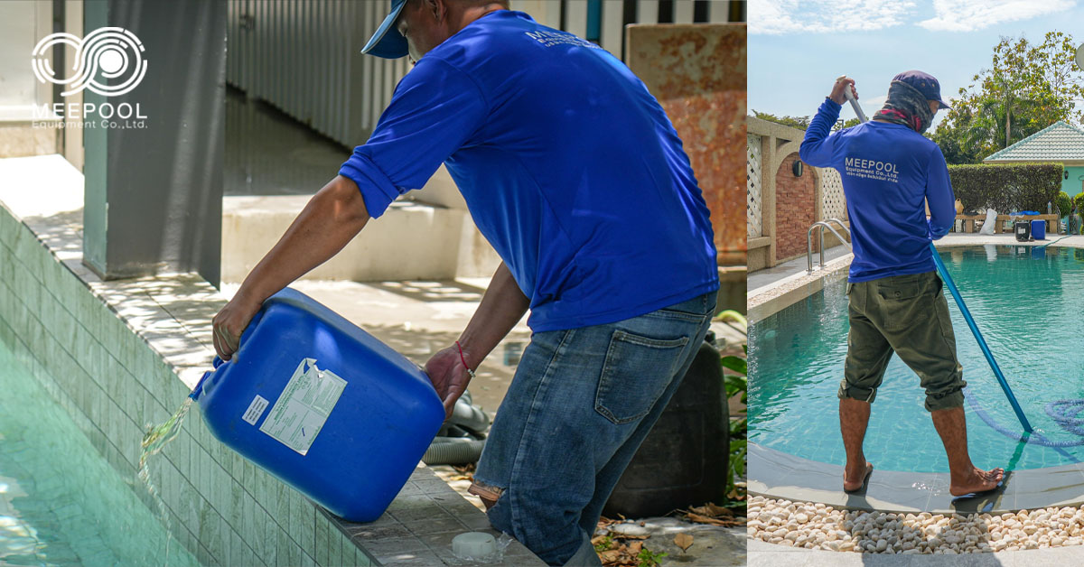 Scrubbing the pool